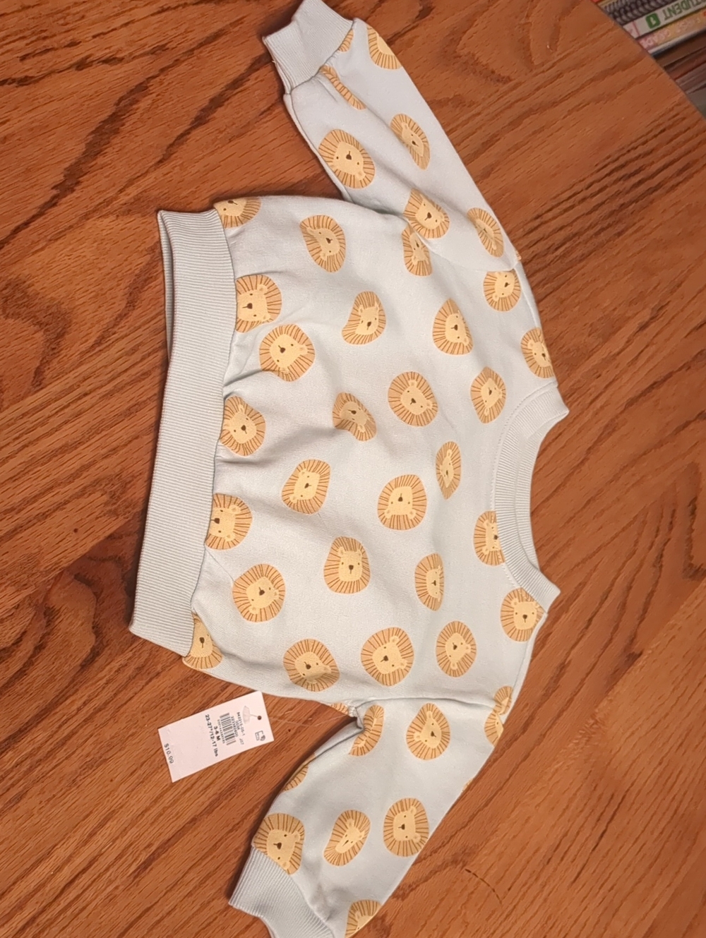 Old Navy Light Blue Lion Print Pullover